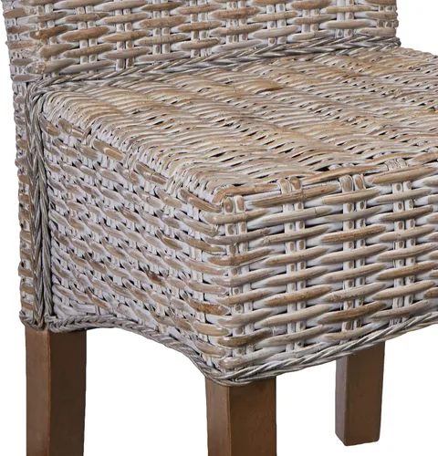 Vista 7 de SAFAVIEH - Juego de 2 sillas de comedor de madera Ozias, asiento de 18.8 pulgadas, color gris costero SEA8014A
