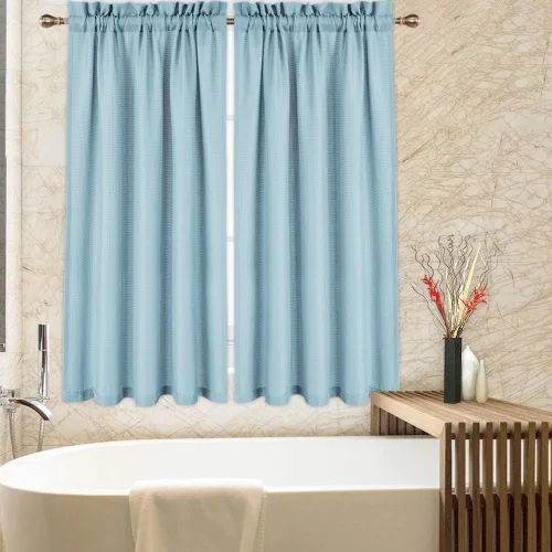 Vista 17 de CAROMIO - Cortina para cocina, cortina texturizada, cortinas para ventana de baño, varios tamaños