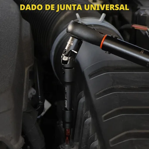 Vista 6 de Juego de 4 barras de extensión para dados de 1/4 de pulgada, 2, 4, 6 pulgadas, juego de extensión profesional, junta universal para dados de 1/4