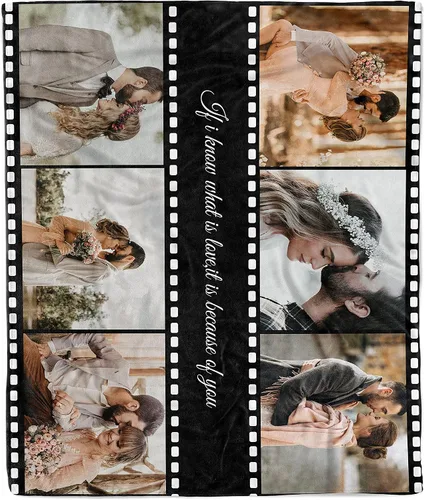 Vista 15 de Manta de collage de fotos personalizada, manta de boda. Manta de forro polar suave y acogedora, manta de fotos personalizada. Regalo para boda