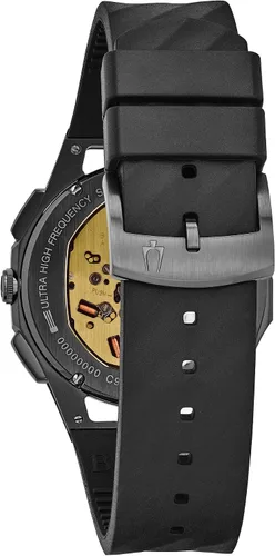 Vista 2 de Bulova CURV Cronógrafo Reloj Negro y Titanio 98A162, Gris-oscuro, Cronógrafo, movimiento de cuarzo
