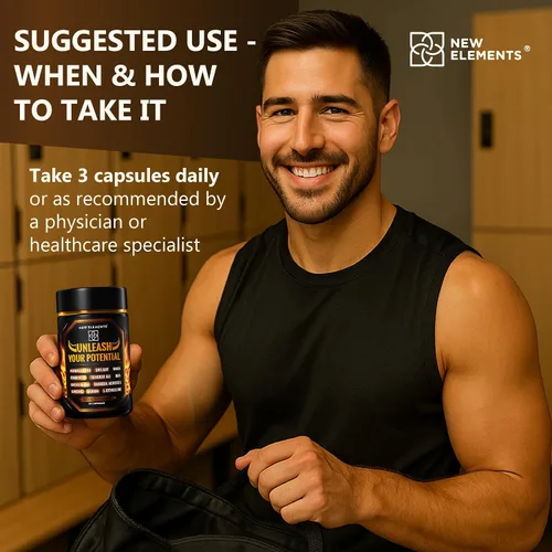 Vista 6 de Suplemento Natural de Refuerzo de Testosterona para Hombres – Potenciador de Testosterona con Tongkat Ali, Fadogia Agrestis, Shilajit, Ashwagandha