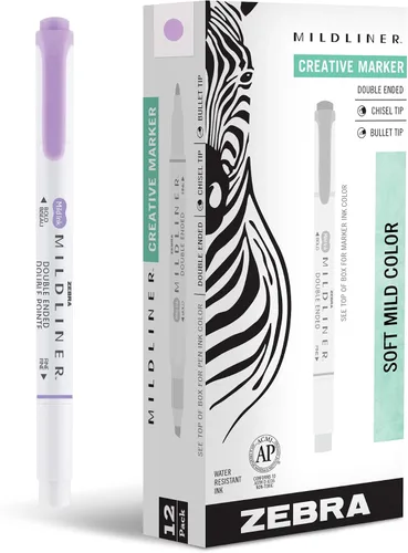 Vista 34 de Zebra Pen Mildliner - Resaltadores de doble punta, puntas anchas y finas, ideales para resaltar la Biblia, sin sangrado, suministros escolares