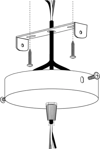Vista 4 de Soporte de montaje de lámpara de 4.1 a 4.7 pulgadas, kit cuadrado, placa de luz de techo, soporte de montaje en pared, barra transversal