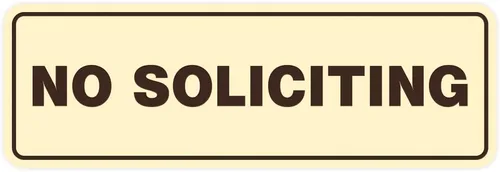 Vista 9 de Estándar No Soliciting Door/Wall Sign - Negro - Pequeño