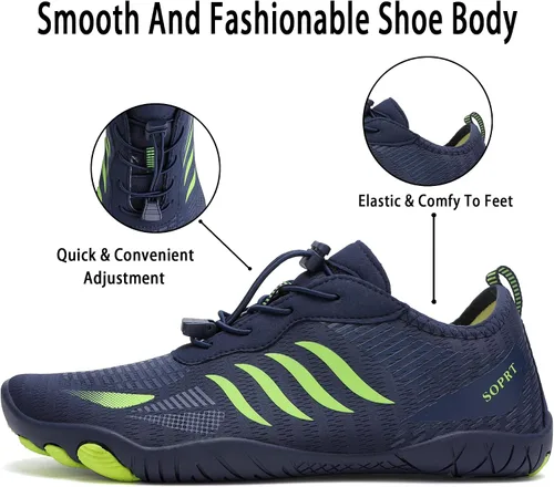 Vista 2 de MAQLPC Zapatos de agua para hombres y mujeres, zapatos acuáticos de secado rápido, para hombres y mujeres, zapatos de natación para senderismo