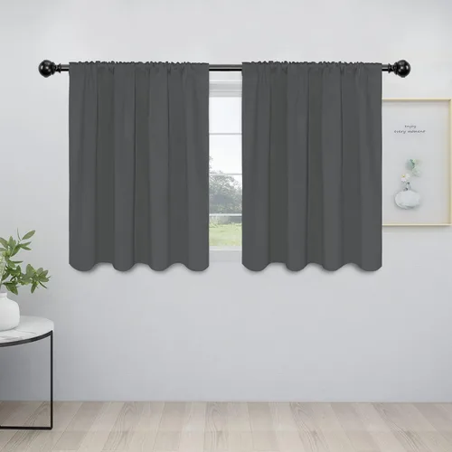 Vista 32 de Easy-Going - Cortinas opacas con bolsillo para varilla para dormitorio, cortinas de ventana para oscurecer la habitación para sala de estar