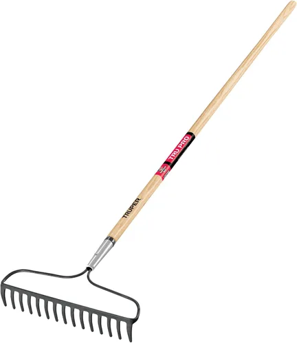 Vista 7 de Truper 31353 Tru Built - Rastrillo de arco soldado con 14 dientes, mango de madera