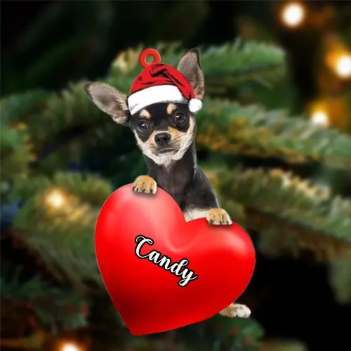 Vista 6 de Adornos de Navidad personalizados para perros, nombre personalizado, adorno de Malamute de Alaska, adornos acrílicos, regalos de Navidad, amantes