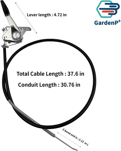Vista 2 de Cable del acelerador 946-04829A compatible con cortadoras MTD, Cub Cadet, Troy Bilt, Yard Machines, reemplaza OEM 946-04829, 946 04829B, 746 04829