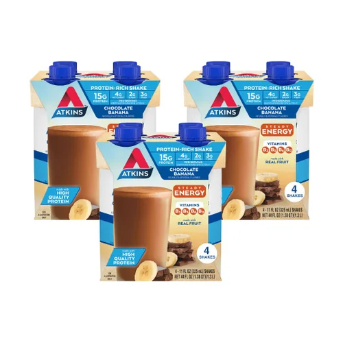 Vista 14 de Atkins Batido de proteína listo para beber, deliciosa leche con chocolate, sin gluten., 609309, 12