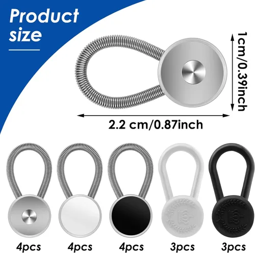 Vista 6 de Ouligay Extensores de cuello, extensores de cuello de camisa, pantalones, extensor de botón, extensor de botón, extensor de botón de cuello