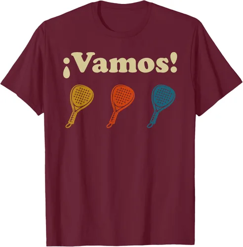 Vista 12 de Camiseta Vamos Padel Player Sport en Español Retro Hombre