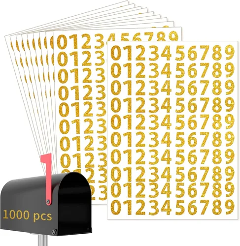 Vista 30 de STARLIBOO Calcomanías de vinilo de 1 a 100 números consecutivos, calcomanías pequeñas redondas numeradas de 0.4 pulgadas, 3000 etiquetas de vinilo