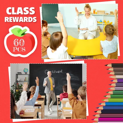 Vista 3 de 60 mini borradores de manzana para niños, regalos de bienvenida a la escuela, para contar en el aula, manipulativos de matemáticas, suministros