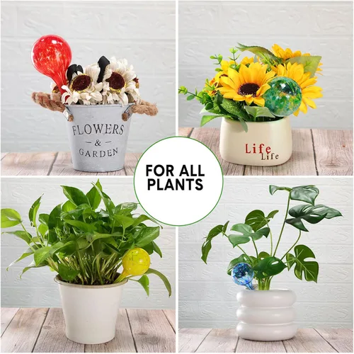 Vista 4 de 16 unidades de dispositivos de riego de plantas de 5.1 fl oz pequeños globos de riego automático para macetas de interior y exterior, globos