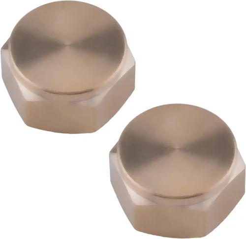 Vista 5 de Othmro 2 unids 3/8 de oro de tubería de montaje de válvula de latón hexagonal rosca hembra conector de manguera de rosca fina para tuberías de agua