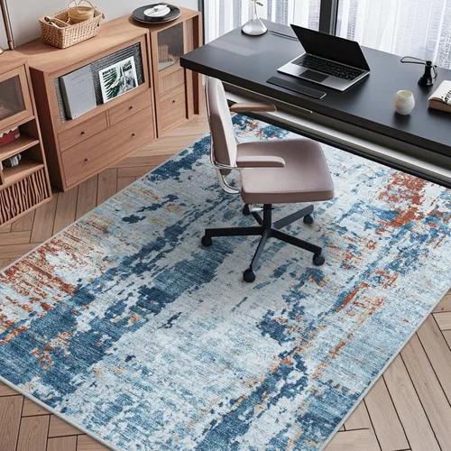 Vista 61 de Tapete para silla de oficina para suelo de madera dura, 48"x36" tapete protector de escritorio de computadora de fácil deslizamiento para silla Hoja