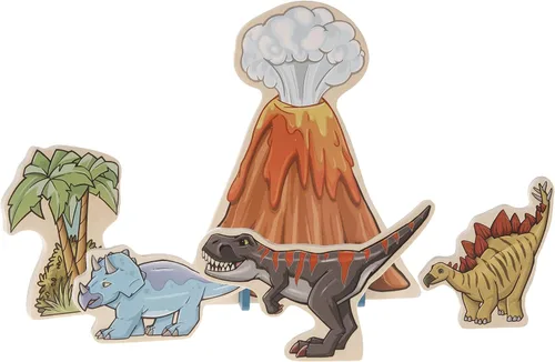 Vista 2 de Wild Republic, Woodkins Dino - Juego de madera de dinosaurio, regalo para niños, ideal para juegos innovadores, respetuoso con el medio ambiente