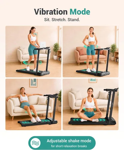 Vista 4 de TKW Walking Pad with Desk - Walking Pad with Vibration Plates with Incline Negro03
