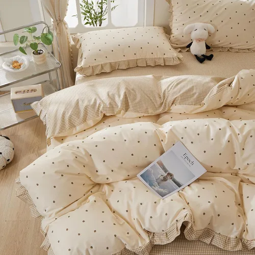 Vista 30 de mixinni Juego de funda de edredón de algodón floral para niñas y adolescentes, con lazos de cremallera, fácil cuidado, ultra suave y transpirable