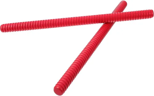 Vista 2 de Juego de palos de ritmo de madera, 2 unidades, instrumentos de percusión de madera (rojo)