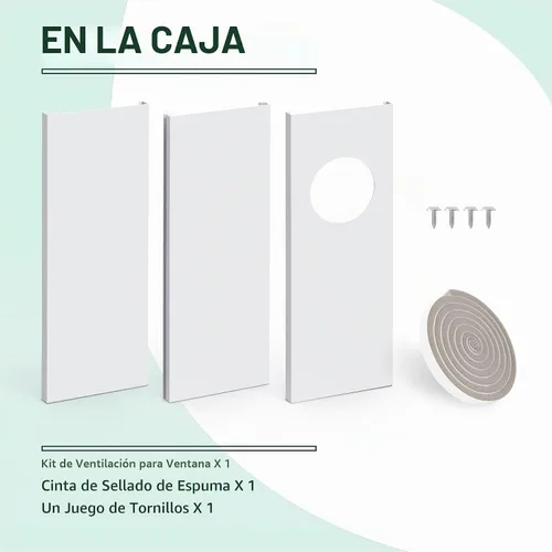 Vista 7 de Flehomo Kit de ventana de ventilación de secadora, kit de ventilación de secadora para manguera de secadora de 4 pulgadas de diámetro, kit