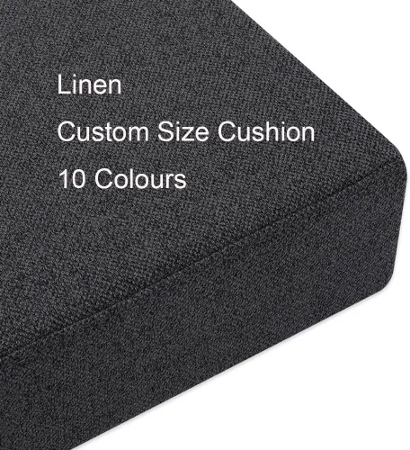 Vista 6 de Cojín impermeable para silla de banco de patio al aire libre, cojín de asiento o respaldo para exteriores, cojín de repuesto rectangular duradero