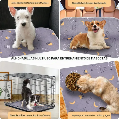 Vista 6 de UPSKY Almohadillas Lavables para Orina para Perros Paquete de 4 de 18" x 24" Almohadillas Reutilizables para Cachorros Impermeables Almohadillas