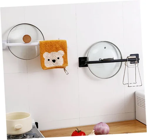 Vista 8 de DOITOOL Toallero de plástico resistente, fácil montaje, sin taladro, soporte para toallas de baño para cocina