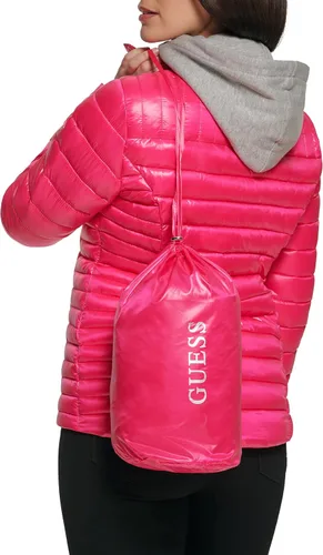 Vista 7 de GUESS Chaqueta ligera plegable para mujer Acolchada, acolchada de transición