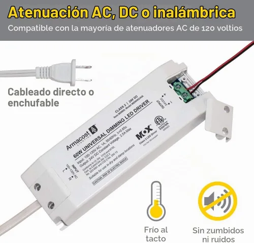 Vista 5 de Armacost Lighting - Controlador LED universal regulable de 60 vatios 24 V CC TRIAC 860600