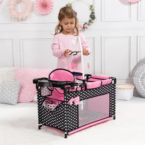 Vista 6 de Bayer Juego de muebles para muñecas de bebé con cama, trona y perchas