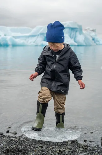 Vista 8 de OAKI Chaqueta impermeable para niños y niños pequeños, impermeable, transpirable, ligera con capucha