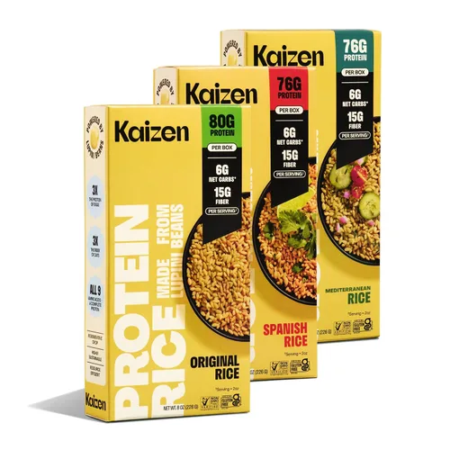 Vista 9 de Kaizen - Arroz mediterráneo keto bajo en carbohidratos, alto en proteínas (20g), apto para dieta cetogénica, sin gluten, a base de plantas, hecho