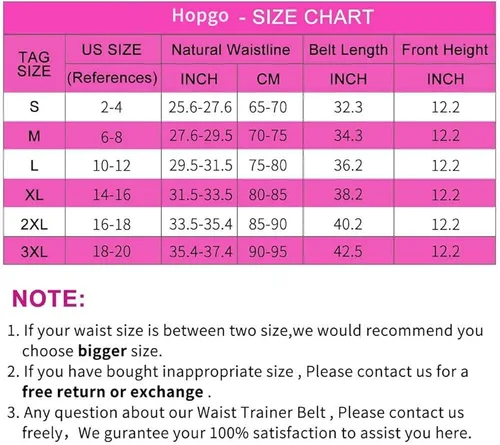 Vista 7 de Hopgo - Cinturón de cintura para mujer para pérdida de peso para entrenamiento cintura