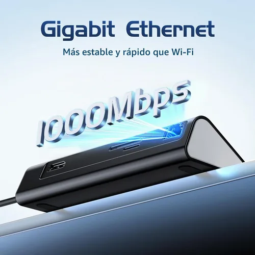 Vista 4 de intpw P9R PRO USB C Hub Ethernet, Estación de acoplamiento USB C de 10Gbps 10-en-1 con HDMI 4K@60Hz, Tipo-C y 2 USB A 3.2 Datos, LAN, 2 USB A 2.0