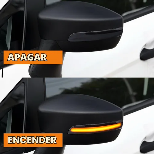 Vista 7 de Luces LED de señal de giro para espejo lateral para Ford Focus ST RS 2012-2018, para Ford Kuga Escape Ecosports 2013-2018, C-Max 2013-2017, Lentes
