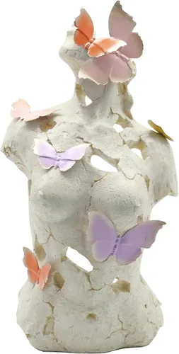 Vista 10 de Lukitas Busto femenino abstracto con escultura de mariposas, estatua de Afrodita, decoración artística de figura corporal, belleza de defectos