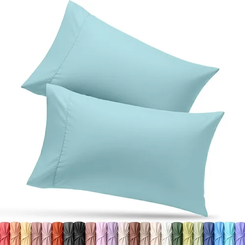 Vista 31 de Utopia Bedding - Juego de 2 fundas de almohada tamaño estándar, con cierre de sobre, tela de microfibra cepillada suave, resistentes al encogimiento