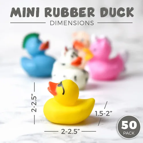 Vista 6 de Patos de goma para Jeep Ducking, 50 patos de goma surtidos para juegos de patitos, ducking de Jeeps, cruceros y baño, juego en la piscina, pequeño