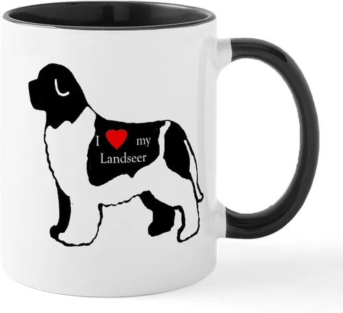 Vista 16 de CafePress Newfoundland Dog Drool Zone Taza de café de cerámica de 11 oz (11.0 fl oz)