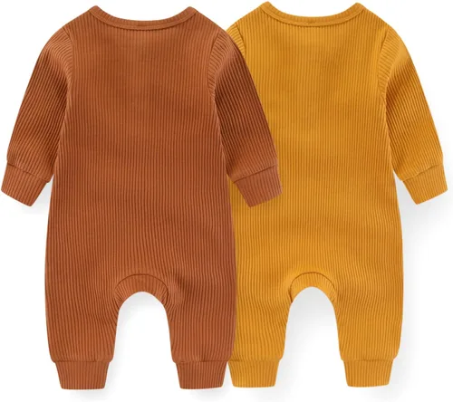 Vista 34 de ZAV Mono de manga larga unisex para bebé, niño y niña, 2
