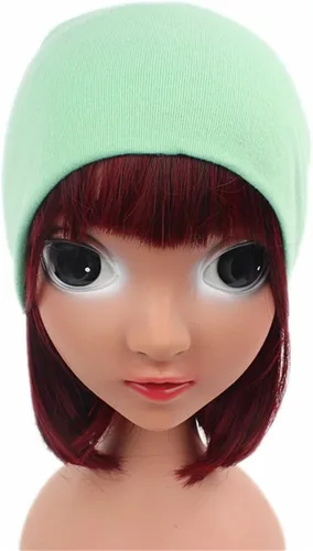 Vista 2 de Qhome - Gorro de punto liso para niños y niñas, suave, holgado, cálido, unisex, para niños