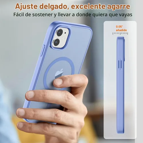 Vista 7 de SUPFINE Funda magnética para iPhone 11, color azul y morado Azul púrpura
