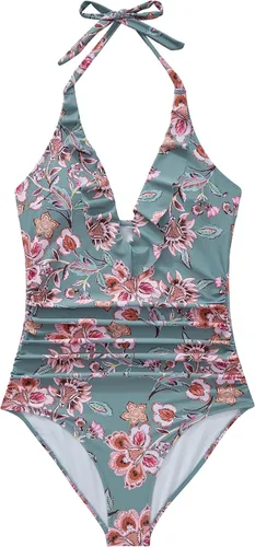 Vista 93 de SUUKSESS Traje de baño sexy de una pieza con volantes y control de abdomen para mujer