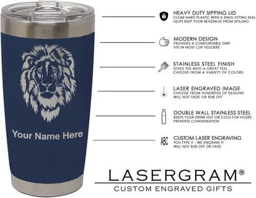 Vista 62 de LaserGram Vaso aislado al vacío de 20 onzas, notas musicales, grabado personalizado incluido (negro)