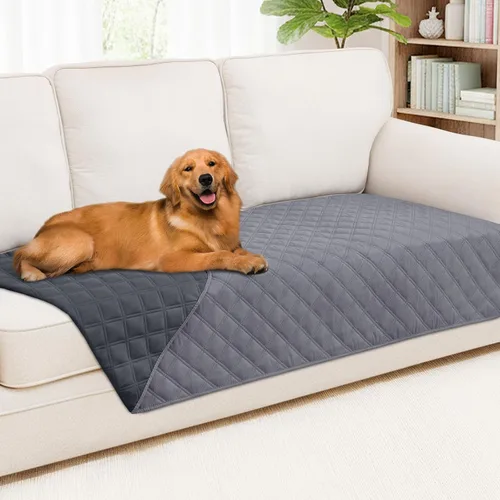 Vista 33 de Smiry Funda Impermeable para Cama de Perro Manta para Mascotas, Manta Suave y Lavable para Perros para Muebles Cama Sofá Sofá Reversible, a Cuadros