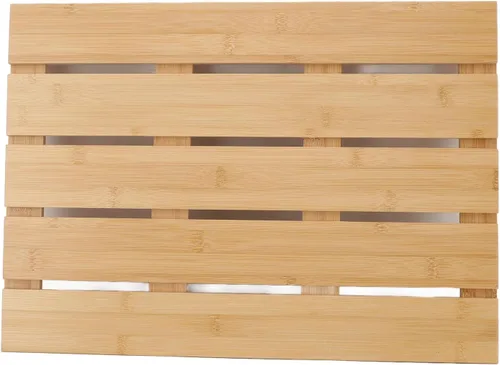 Vista 6 de Fydun Nonslip Bath Mat - EcoFriendly Wooden Shower Mat Bathroom, Kitchen, and Entrance - Easy, Comfortable Foot Support, Design