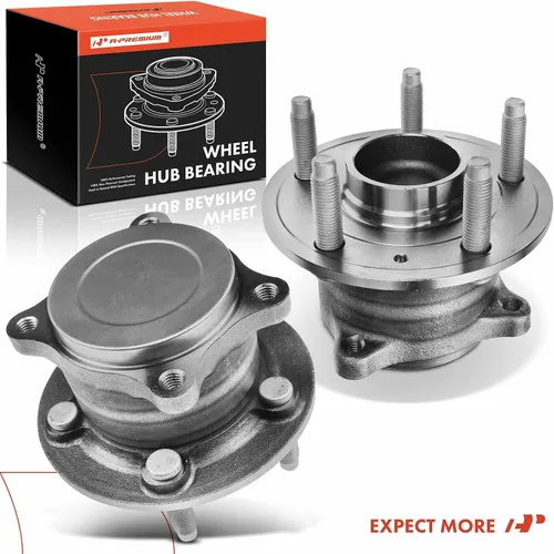 Vista 9 de A-Premium 2 rodamientos de rueda trasera y conjunto de cubo con 5 lengüetas compatibles con Chevrolet Cruze 2016 2017 2018 2019